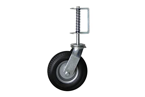 Durable Heavy Duty Gate Caster 220-LB Load Capacity 8-Inch Wheels Black