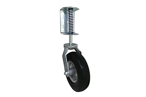 Durable Heavy Duty Gate Caster 220-LB Load Capacity 8-Inch Wheels Black