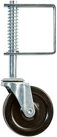 Durable Zinc-Plated Gate Caster with Spring Mechanism for Smooth Operation
