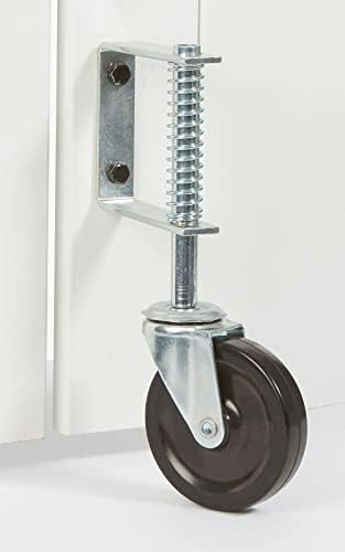 Durable Zinc-Plated Gate Caster with Spring Mechanism for Smooth Operation