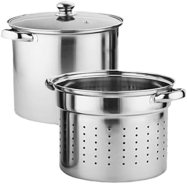 Versatile 8-Quart Stainless Steel Pasta Pot Set for Home Commercial Use