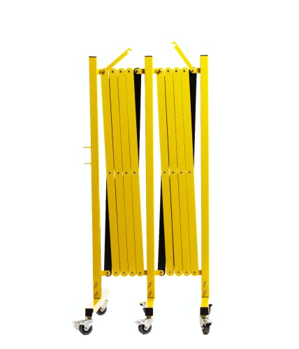 Crowd Control Warehouse Expandable Metal Safety Gate 11ft RedWhite Mobile Safety Barrier Gate
