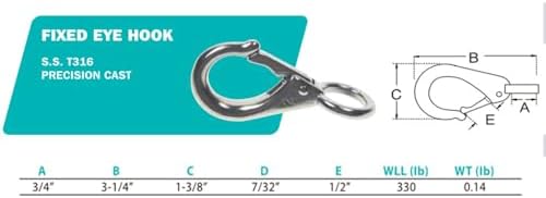 Generic Strong stainless steel fixed snap hooks