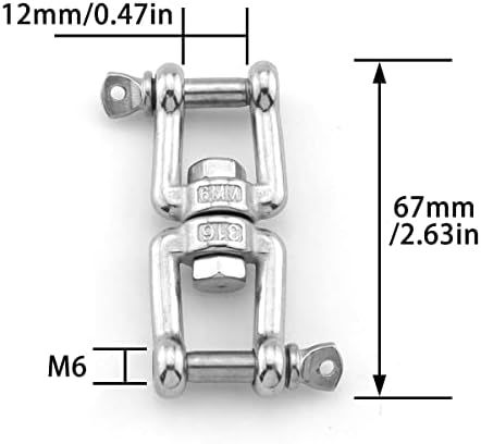 Double Swivel Rigging System Marine-Grade Stainless Steel