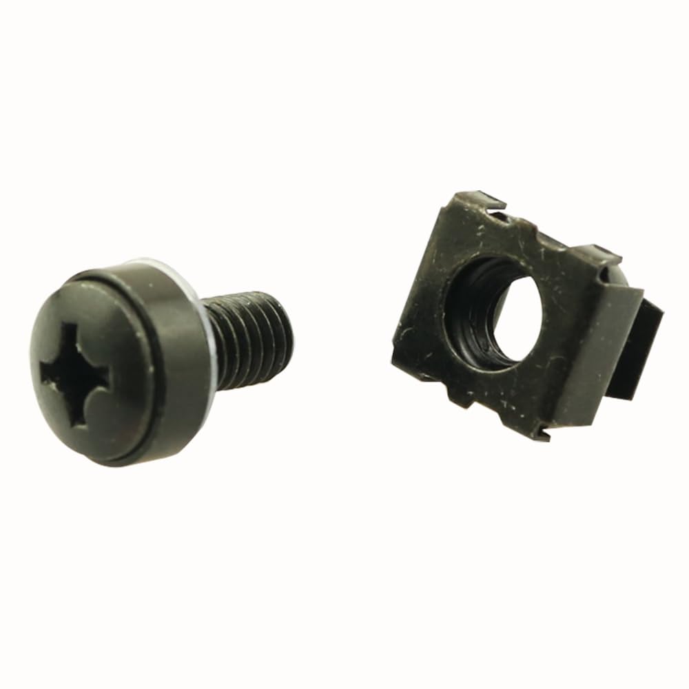 Pro Bamboo Kitchen - 30PCS M6x16mm Rack Mounting Screws Caged Nuts Black