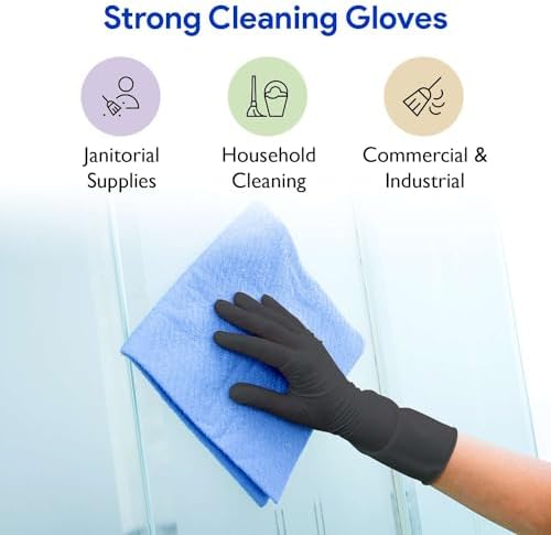 ProCure Black Nitrile Disposable Gloves Latex-Free for Medical More