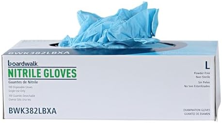 Boardwalk 382LCTA Nitrile Gloves - Large Blue 1000Carton Latex-Free DurableChem-Resistant