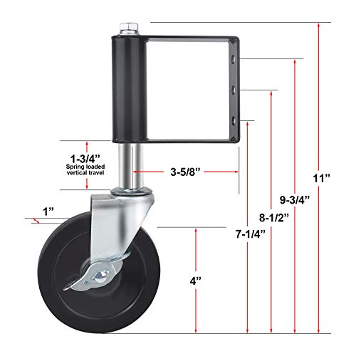 Ronlap Hidden Spring Gate Wheels for Wooden Gates