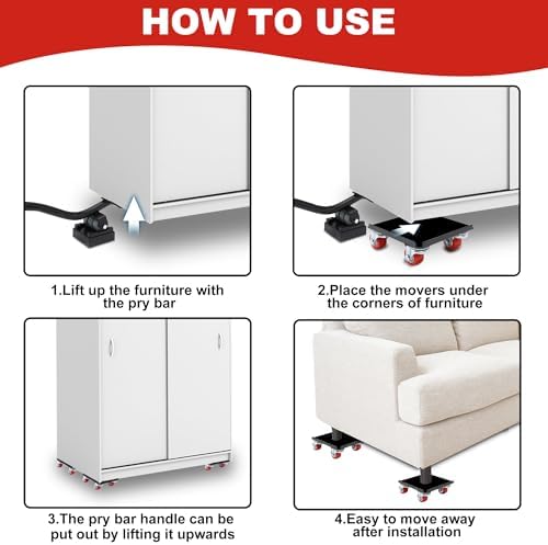 Secure Heavy-Duty Furniture Mover with Wheels