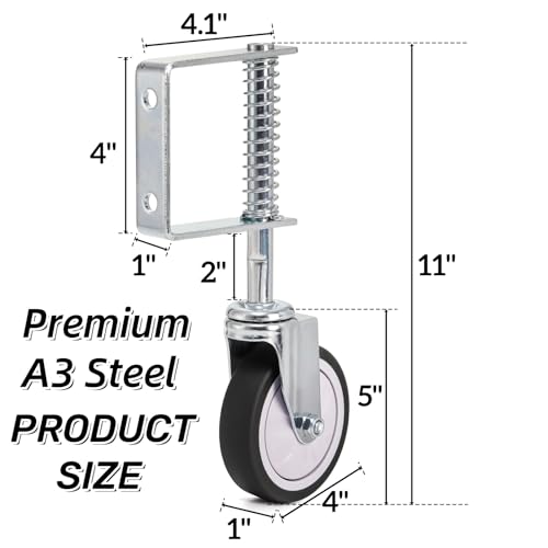 Heavy-Duty 220 lbs Capacity Easy to Use Gate Casters