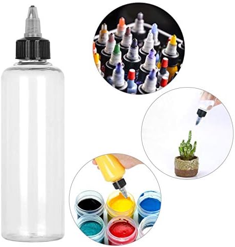 SENENQU 32PCS Round LDPE Squeeze Bottles Clear - 4oz