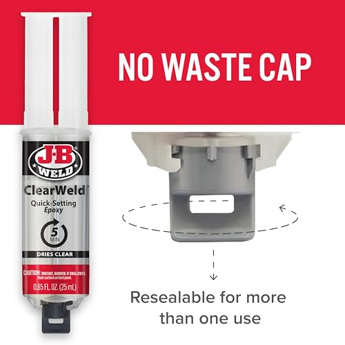 J-B Weld ClearWeld Syringe 25ml - Fast Setting Epoxy