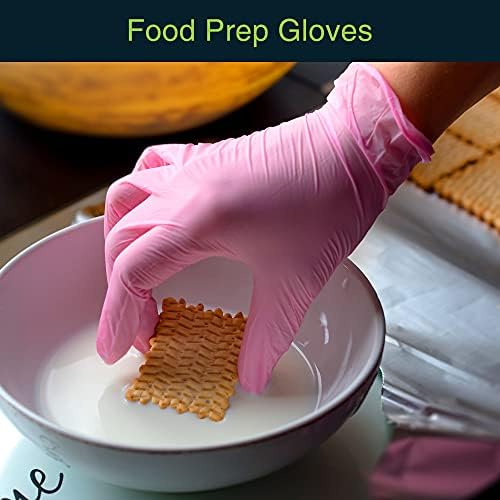 FifthPulse Pink Vinyl Gloves - Perfect for Medical Cooking or General Use