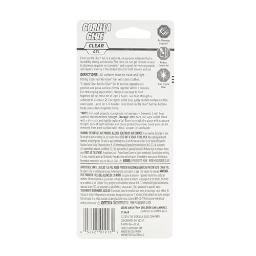 Gorilla Glue Clear Gel Professional Use 175floz Tube