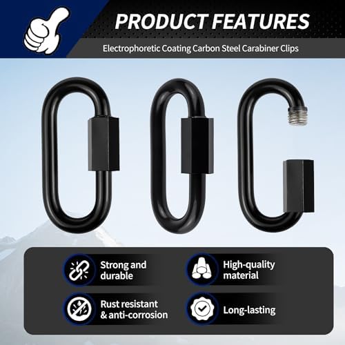304 Black Stainless Steel Quick Links D Shape Locking Chain Tool