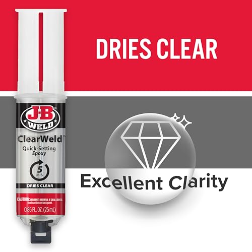 J-B Weld ClearWeld Syringe 25ml - Fast Setting Epoxy