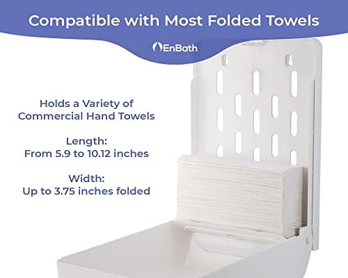 EnBath Commercial Paper Towel Dispenser Wall-Mounted 500 Madd