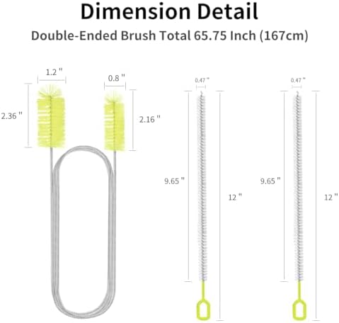 Flexible Aquarium Drain Brush Set for Tank Cleaning
