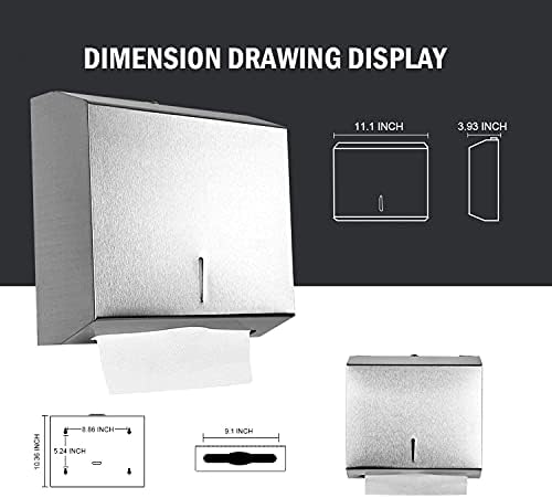 Wall-Mounted Commercial Paper Towel Dispo with Lock