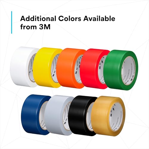3M Safety Vinyl Tape 1 in x 36 yd Red - Social Distancing