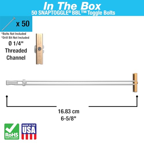 TOGGLER SNAPTOGGLE BBL Long Toggle Anchor Zinc-Plated Steel Channel