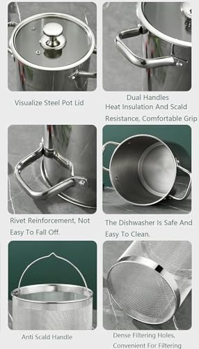DAOUXIAOSPStainless Steel Asparagus Pot 4L