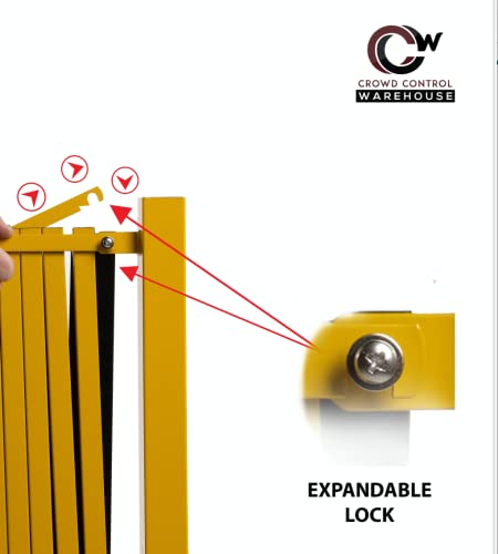 Crowd Control Warehouse Expandable Metal Safety Gate 11ft RedWhite Mobile Safety Barrier Gate