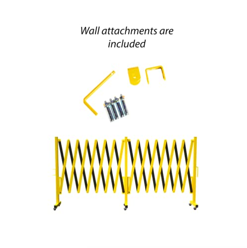 Crowd Control Warehouse Expandable Metal Safety Gate 11ft RedWhite Mobile Safety Barrier Gate