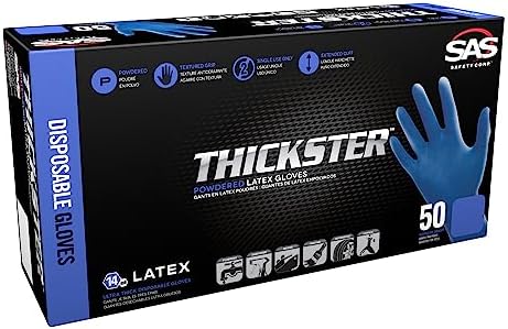Thickster Latex Gloves 2X-Large 14 Mil Textured Grip 12 Length