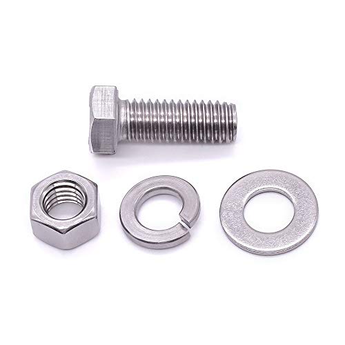 EASTLO 304 Stainless Steel Hex Bolts with Nuts Washers - Durable Reliable