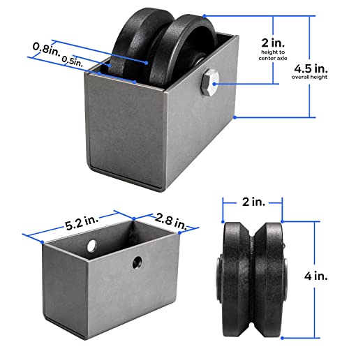 Durable 800 lb V-Groove Cast Iron Wheel