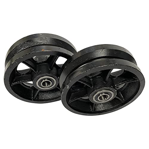 Premium Cast Iron V-Groove Wheel Set