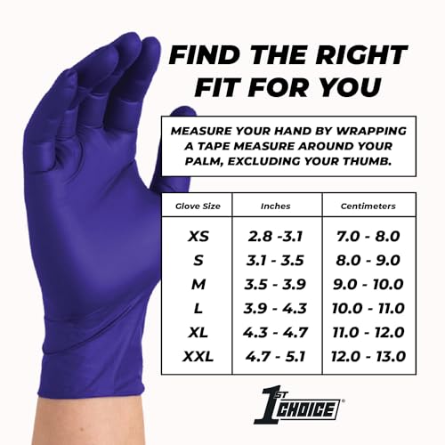 1st Choice Nitrile Disposable Gloves XL Indigo Case of 1000