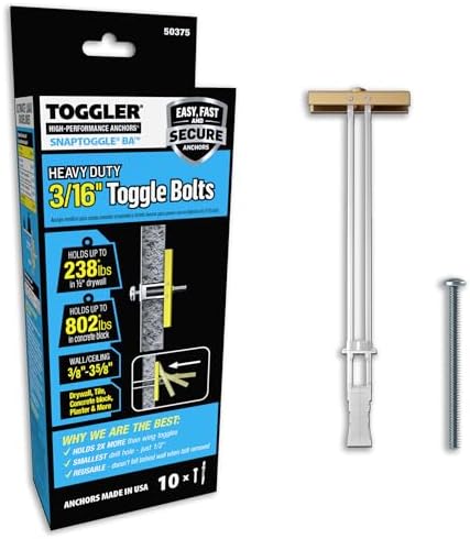 TOGGLER Toggler Anchor with Zinc-Plated SteelChannel Made in USA