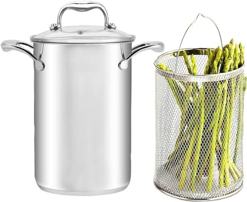 DAOUXIAOSP Stainless Steel Deep Fryer Pot with Basket for Home Cooking