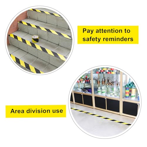4-inch x 108ft Black Yellow Floor Marking Tape for Safety