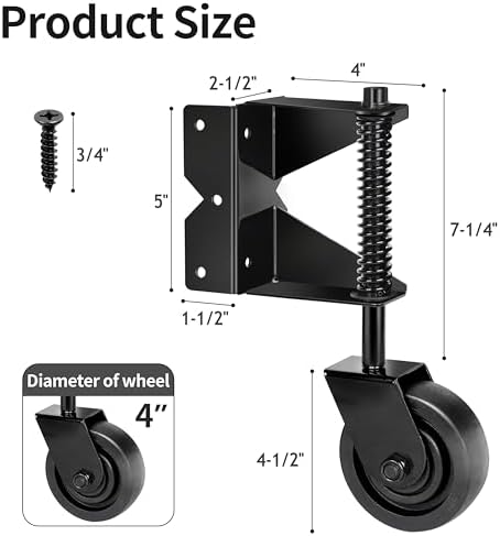 Spring-Loaded Gate Caster