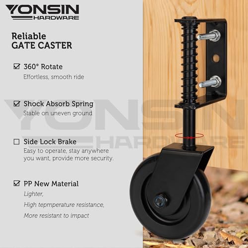 YONSIN G3 Heavy Duty Spring-Loaded Gate Caster Kit