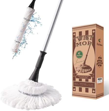 Eyliden Mop with 2 Reusable Heads for Great Floor Cleaning