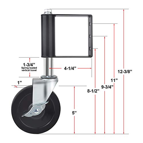 Superior Hidden Spring Gate Wheels for Smooth Wooden Metal Gates