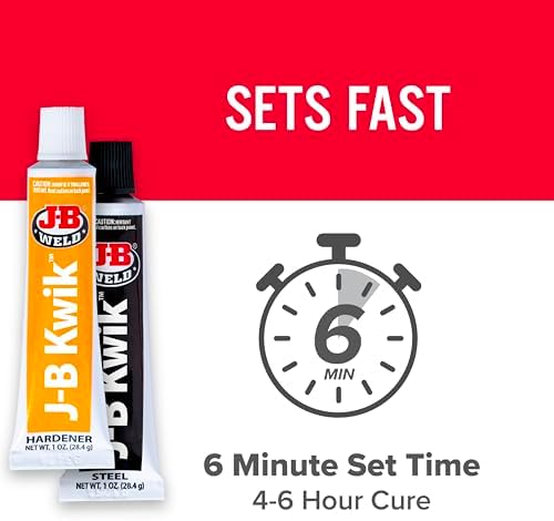 J-B Weld KwikWeld K8276 Quick-Setting Steel Reinforced Epoxy Dark Grey