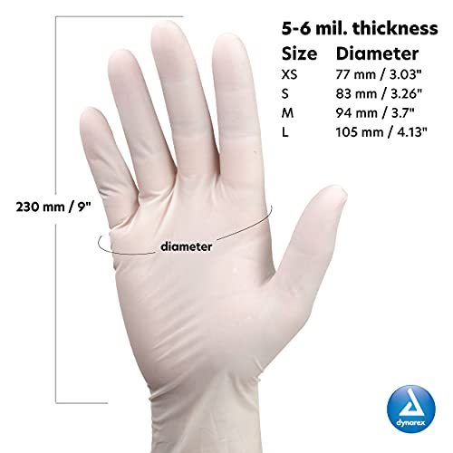 Safe-Touch Disposable Latex Exam Gloves Powder-Free Bisque