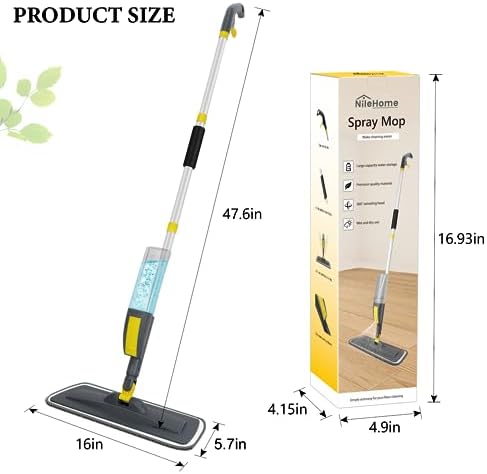 Spray Mop with 400ml Refill 2 Replaceable Pads