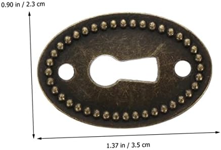 TOBBOMEY Oval Key Blade 24 Pc Antique Keyhole Covers