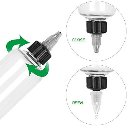 SENENQU 32PCS Round LDPE Squeeze Bottles Clear - 4oz