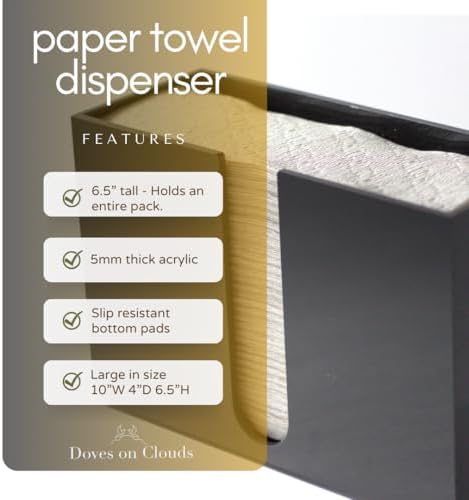 Doves On Clouds Multi-Fold Paper Towel Dispenser Black