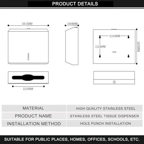 High-Tech Stainless Steel Commercial Towel Dispenser