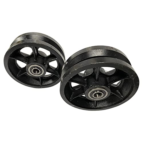 Premium Cast Iron V-Groove Wheel Set