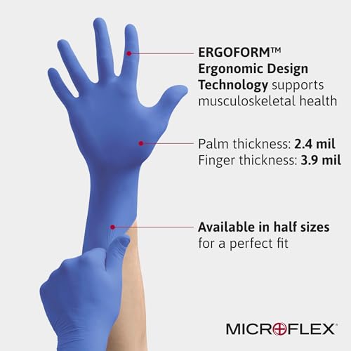 Professional Examination Gloves Extra-Small Nitrile Powder-Free Ambidextrous Design
