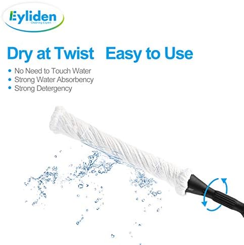 Eyliden Mop with 2 Reusable Heads for Great Floor Cleaning
